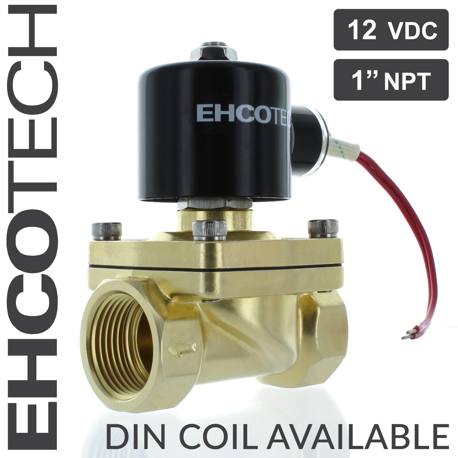 1" NPT 12V 12VDC Electric Solenoid Valve Brass Water Air Gas NC 1 inch