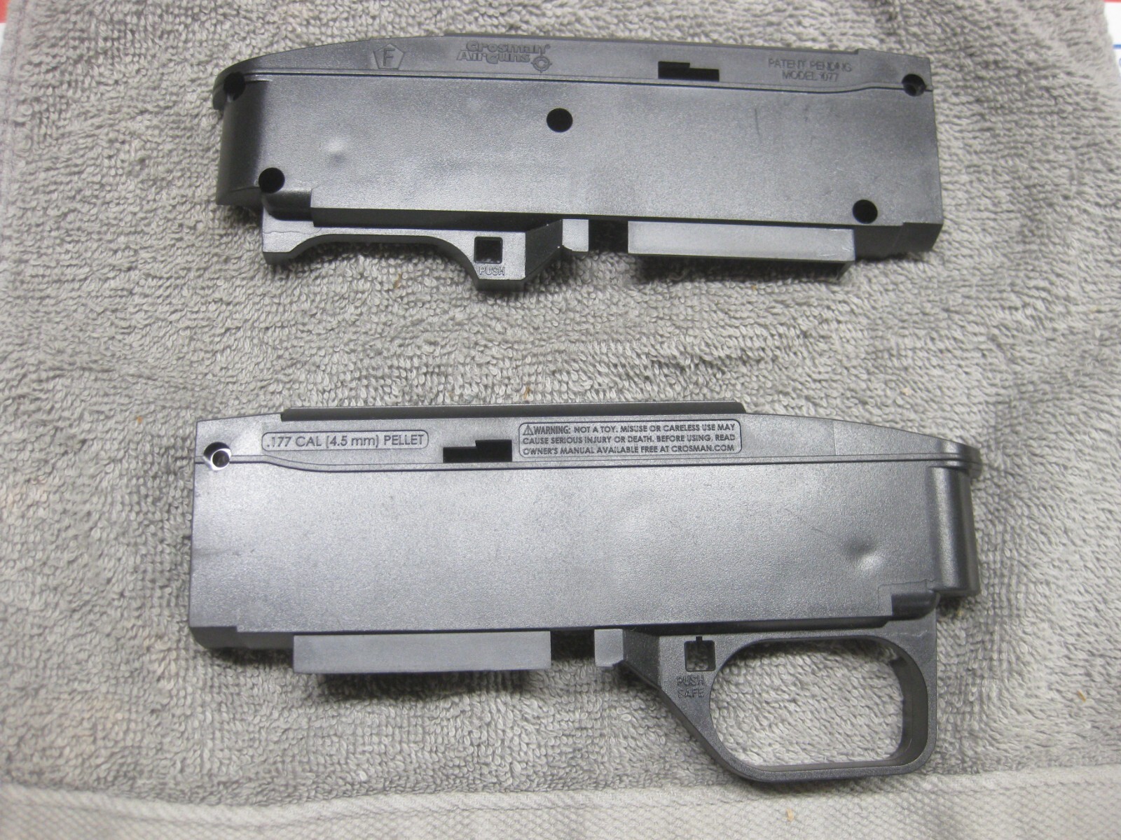 Crosman 10895 LH & 10896 RH, 1077 Receiver pair New Factory Parts