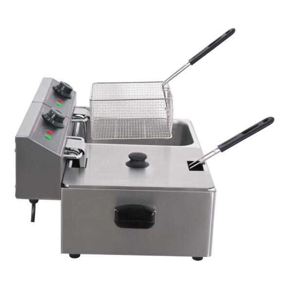Kolice ETL 8LX2 Electric Countertop Deep Fryer Stainless Steel Twin Basket