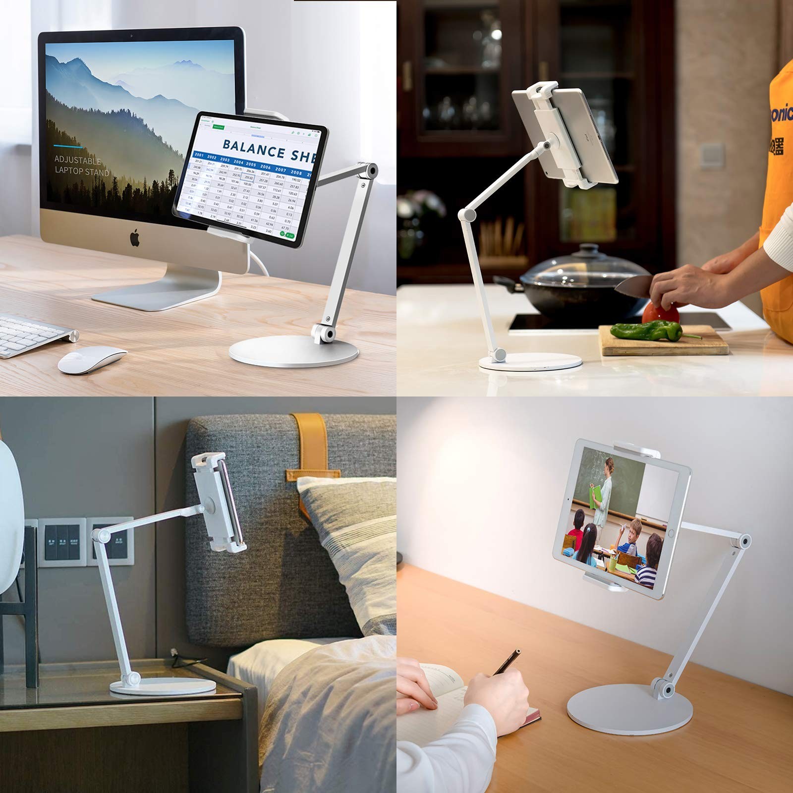 Infispce Surface Pro Stand, iPad Pro 12.9 Holder, Multi-Angle Adjustable Tabl...