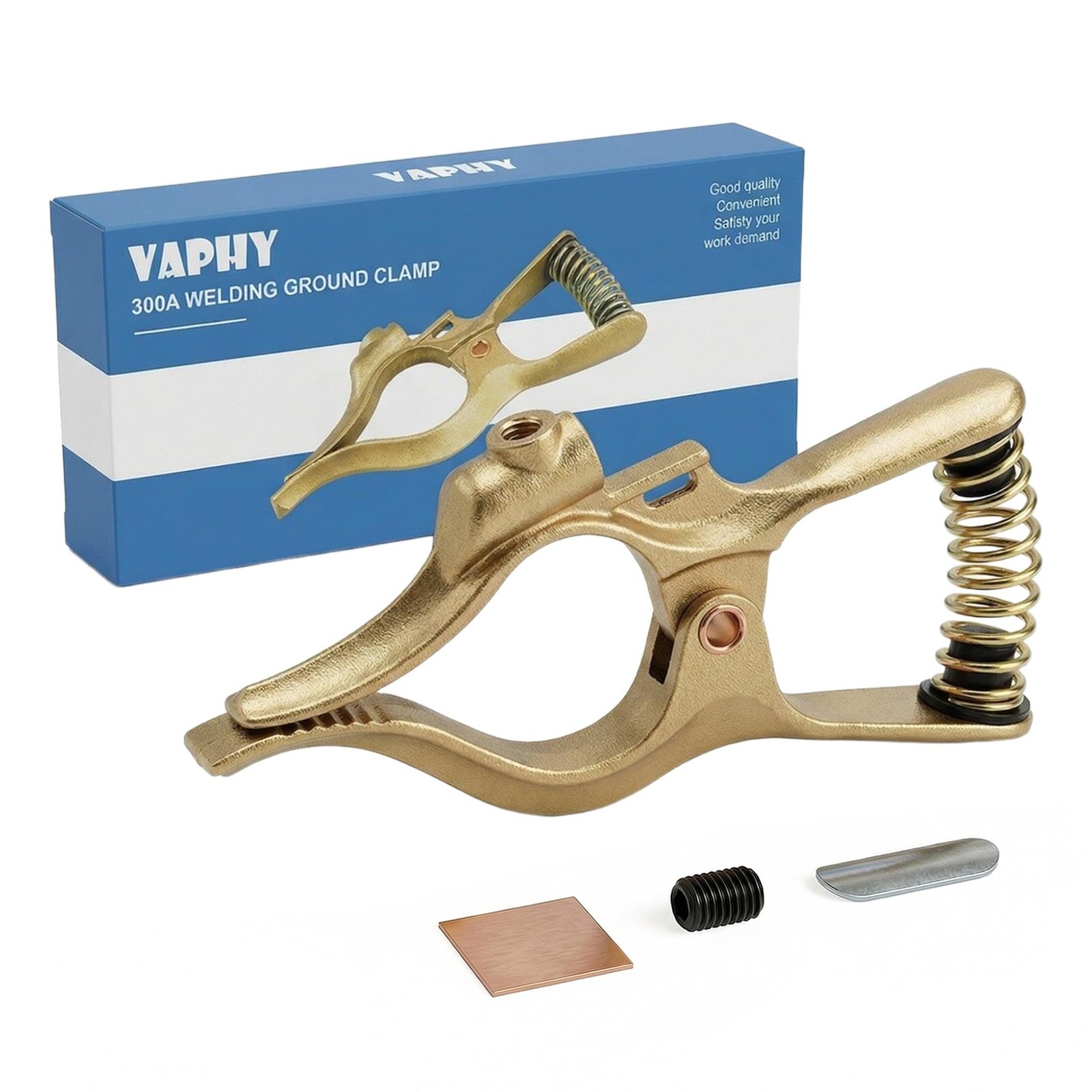 300Amp TStyle Welding Ground Clamp Brass Heavy Duty Earth Cable Connector