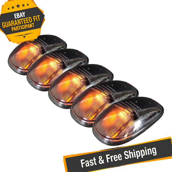Recon 264145BK Smoked Lens LED Cab Roof Lights Kit for 1999-2002 Dodge Ram