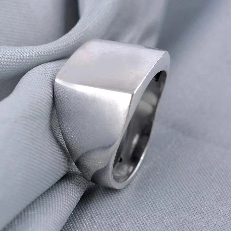 925 Sterling Silver Signet Ring mans Wedding Ring Simple And plain Signet Ring
