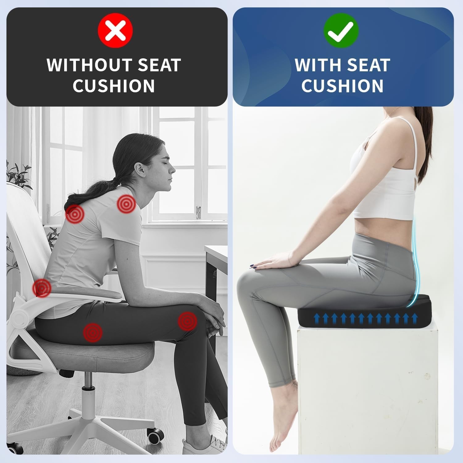 Ergonomic Seat Cushion & Lumbar Support Set