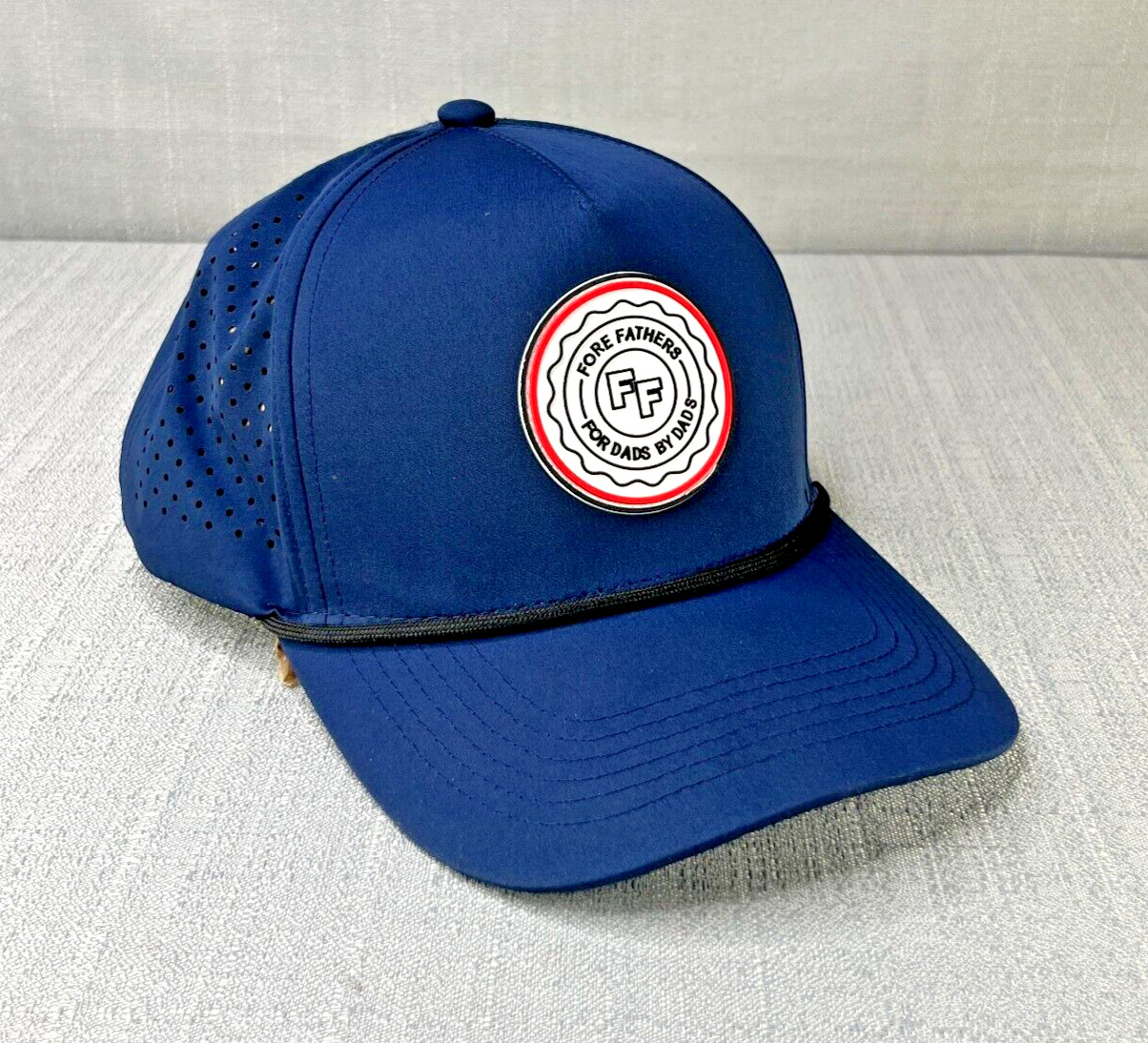 NWOT Fore Fathers Golf Hat Cap For Dads By Dads Blue Breathable Lightweight