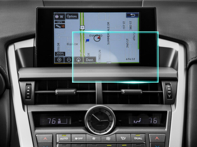 Crystal Clear Screen Protector for 2016 Lexus NX 300h Vehicle Navigation