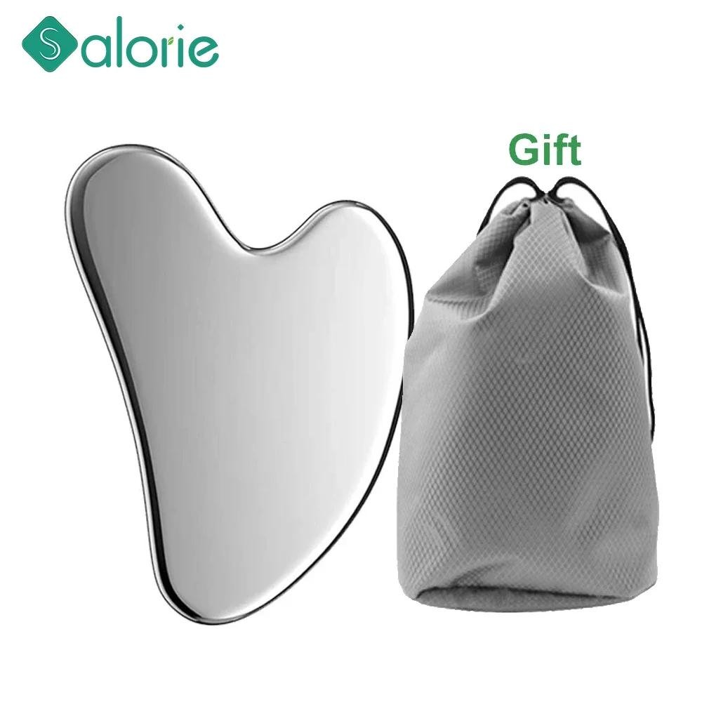 Stainless Steel Gua Sha Scraper Facial Body Massage SPA Tool Neck Back Care