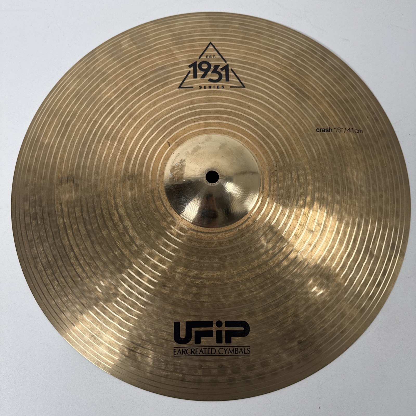 UFIP Est. 1931 Series 16” Crash Cymbal Earcrafed Near Mint w/ Sticker