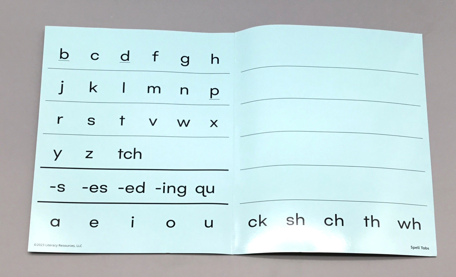 Heggerty Bridge To Reading Spell Tabs and Word-Building Tools