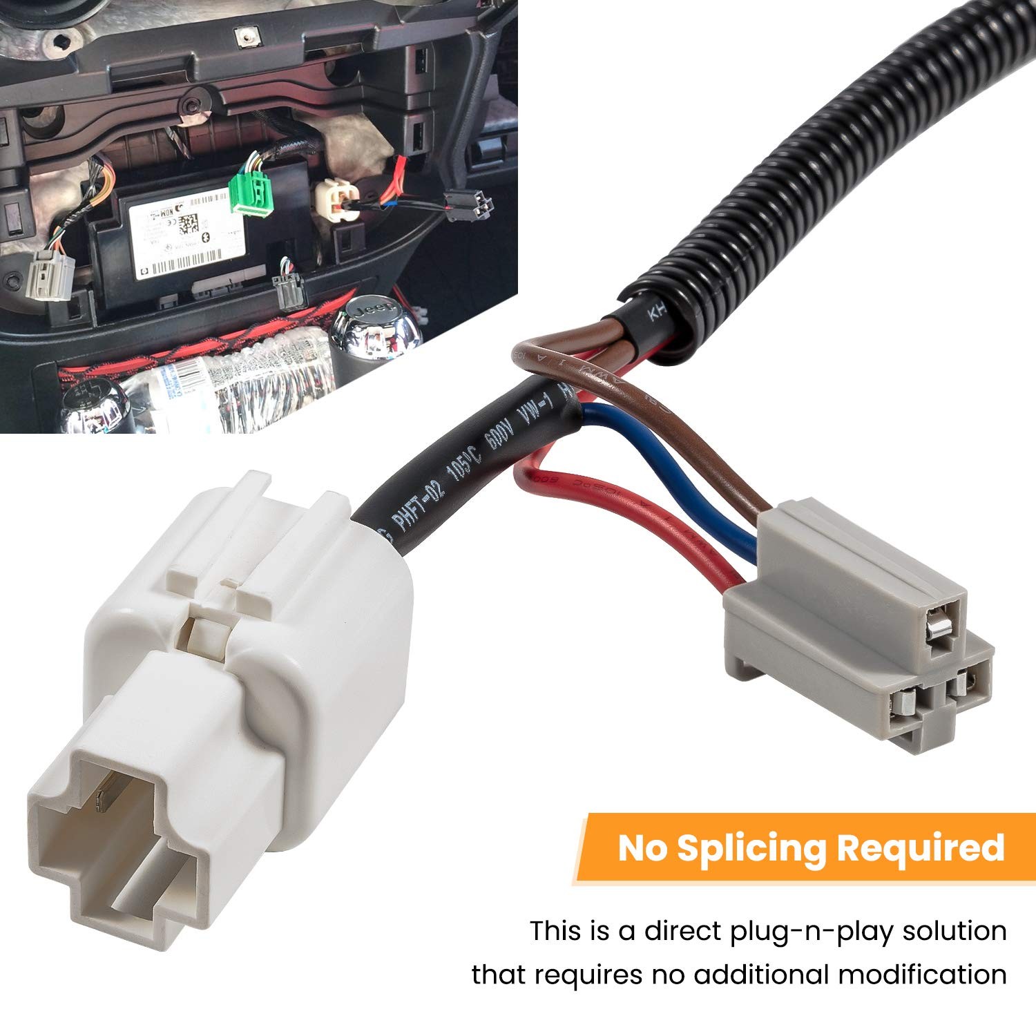 12 Volt Power Adapter for 2018-2020 2021 2022 2023 2024 2025 Jeep Wrangler JL...