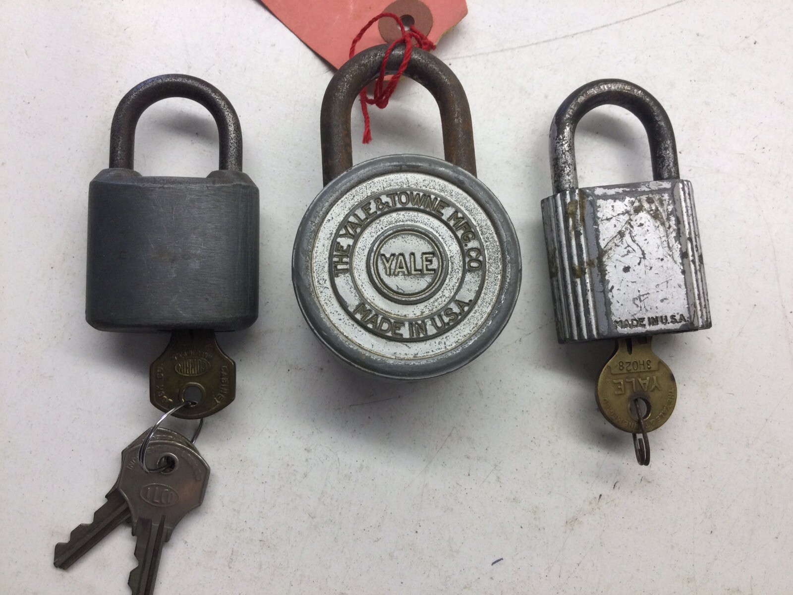 3 Vintage Padlocks Yale Corbin