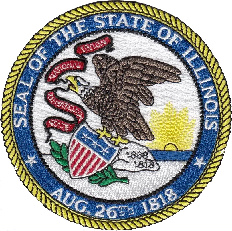 STATE OF ILLINOIS SEAL PATCH: 4" - Large