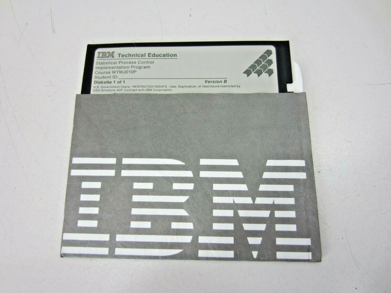 VTG IBM Technical Education Statistical Process Control Implementation Floppy