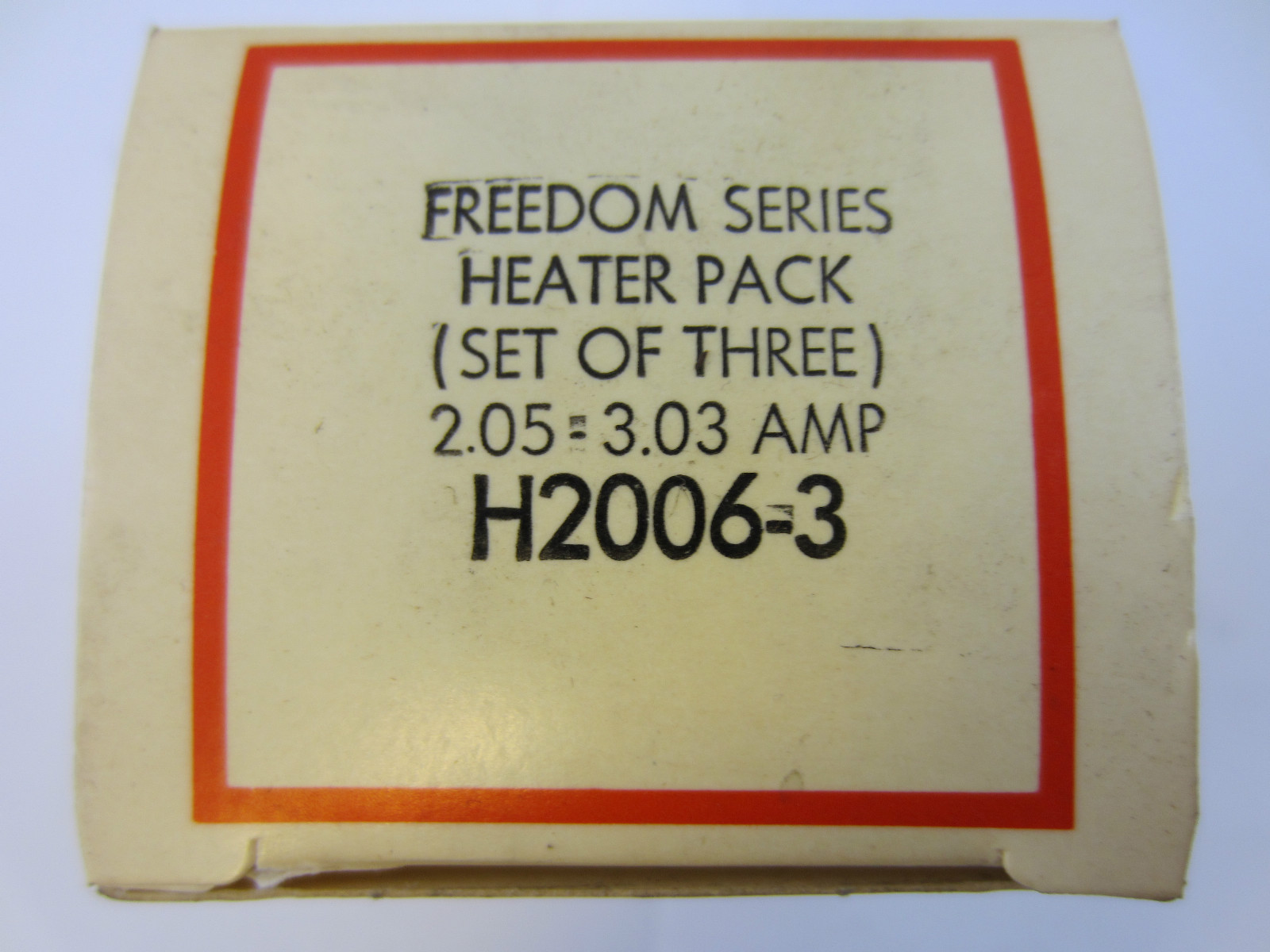 NEW CUTLER HAMMER SET OF 3 HEATER PACK FREEDOM SERIES H2006-3  2.05-3.03 AMP