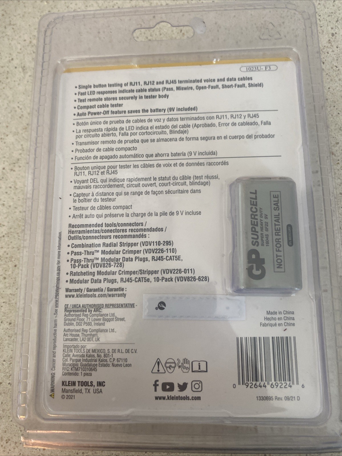 Klein Tools VDV526-100 LAN Explorer Data Cable Tester With Remote #2246