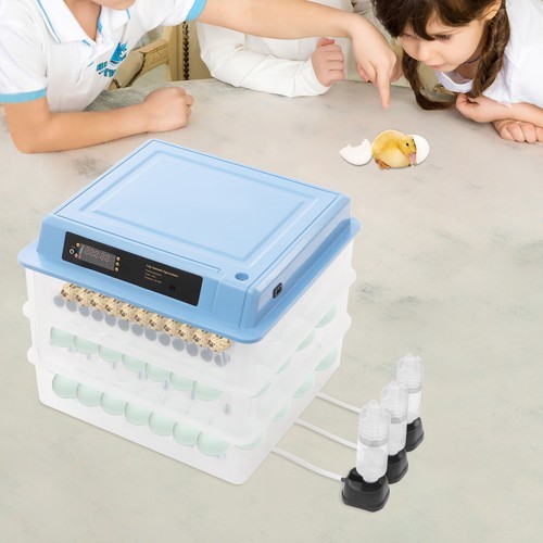 192 Eggs Digital Incubator Automatic Turning Temperature Control Chicken Duck
