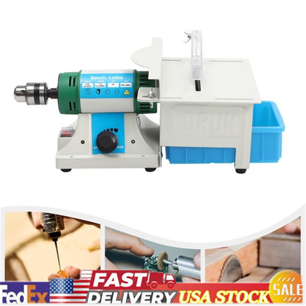 750W Multifunctional Bench Grinder, 110V Rock Polisher, 5-in-1 Bench Grinder Kit