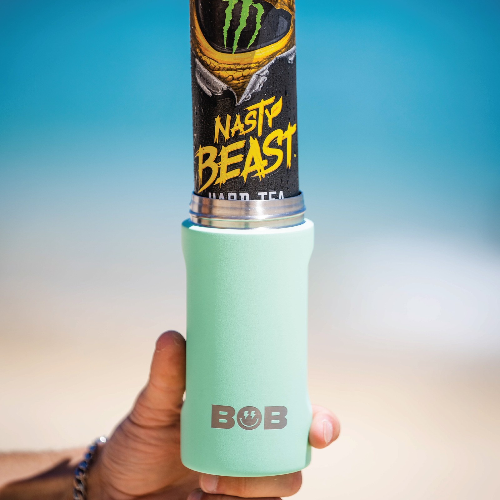 Bob The Cooler - 12oz Slim "Bob's Chillin" Can Insulator - Sleek Design (Black)