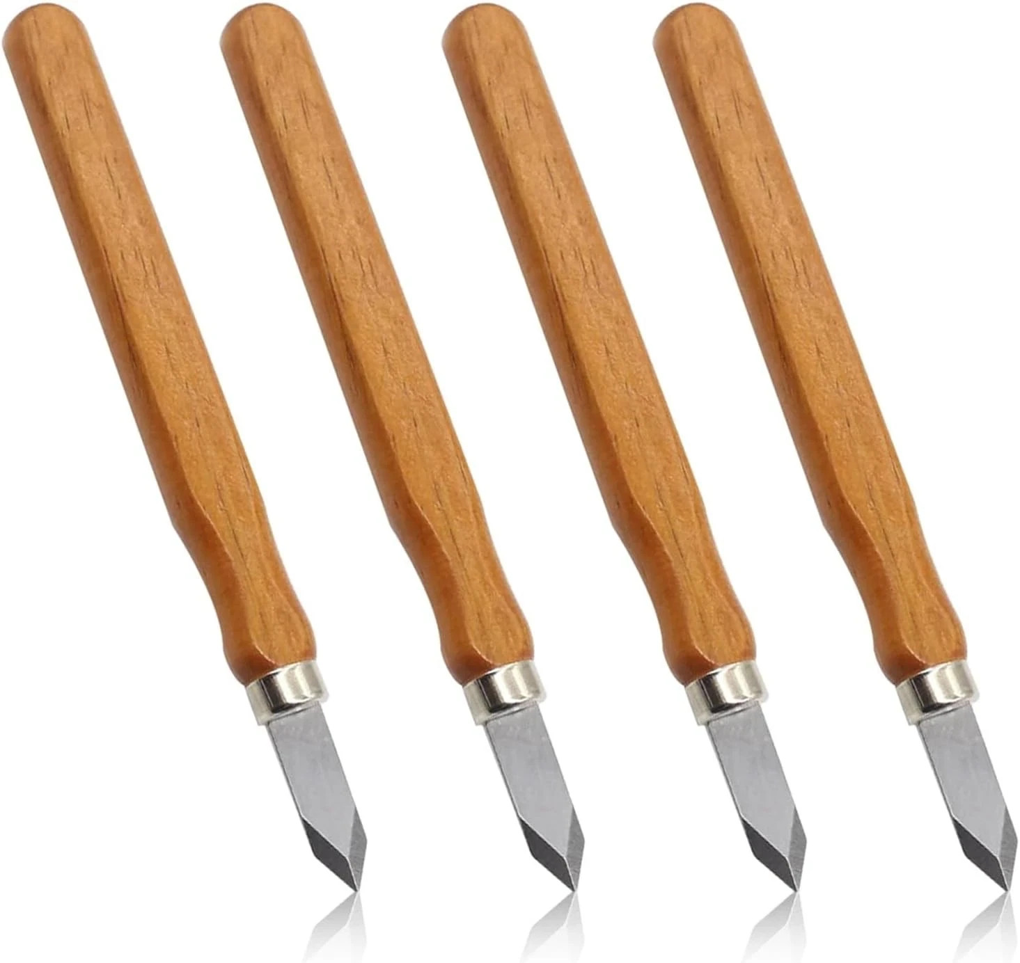 4 Pack Set Woodworking Marking Knife High Carbon Steel Blade Dual Bevel Edges