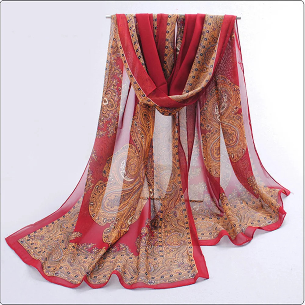 Scarf Woman Muslim Hijab Silk Chiffon Female Summer Sunscreen Scarves Shawls