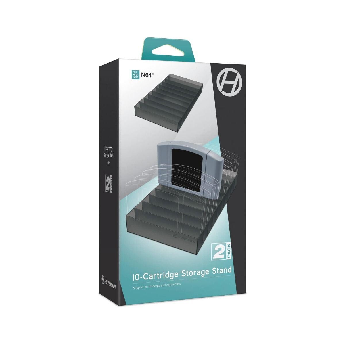 Hyperkin 10-Cartridge Storage Stand for Nintendo N64 (2 Pack)