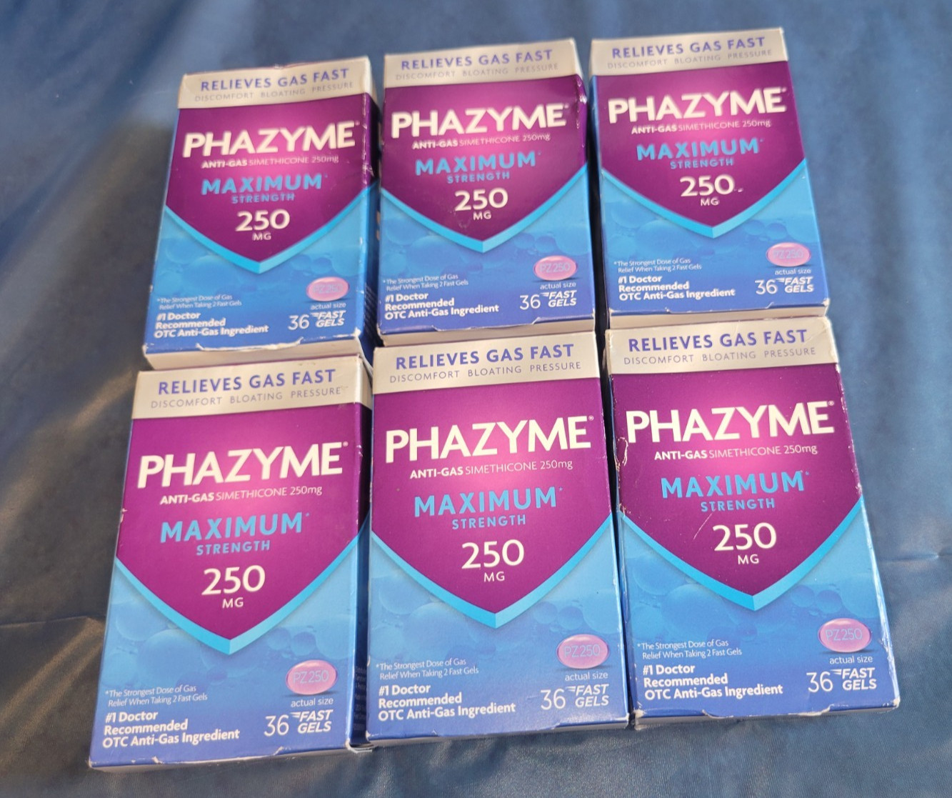 216 (36pack x 6)  Phazyme Maximum Strength Anti-Gas Softgels  EXP 06/2026 Sealed