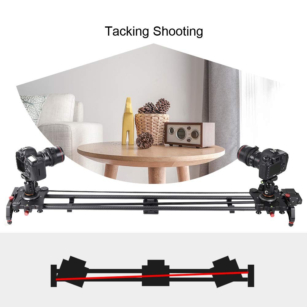 GVM Great Video Maker Camera Motorized Slider,48"/120CM,Automatic Round