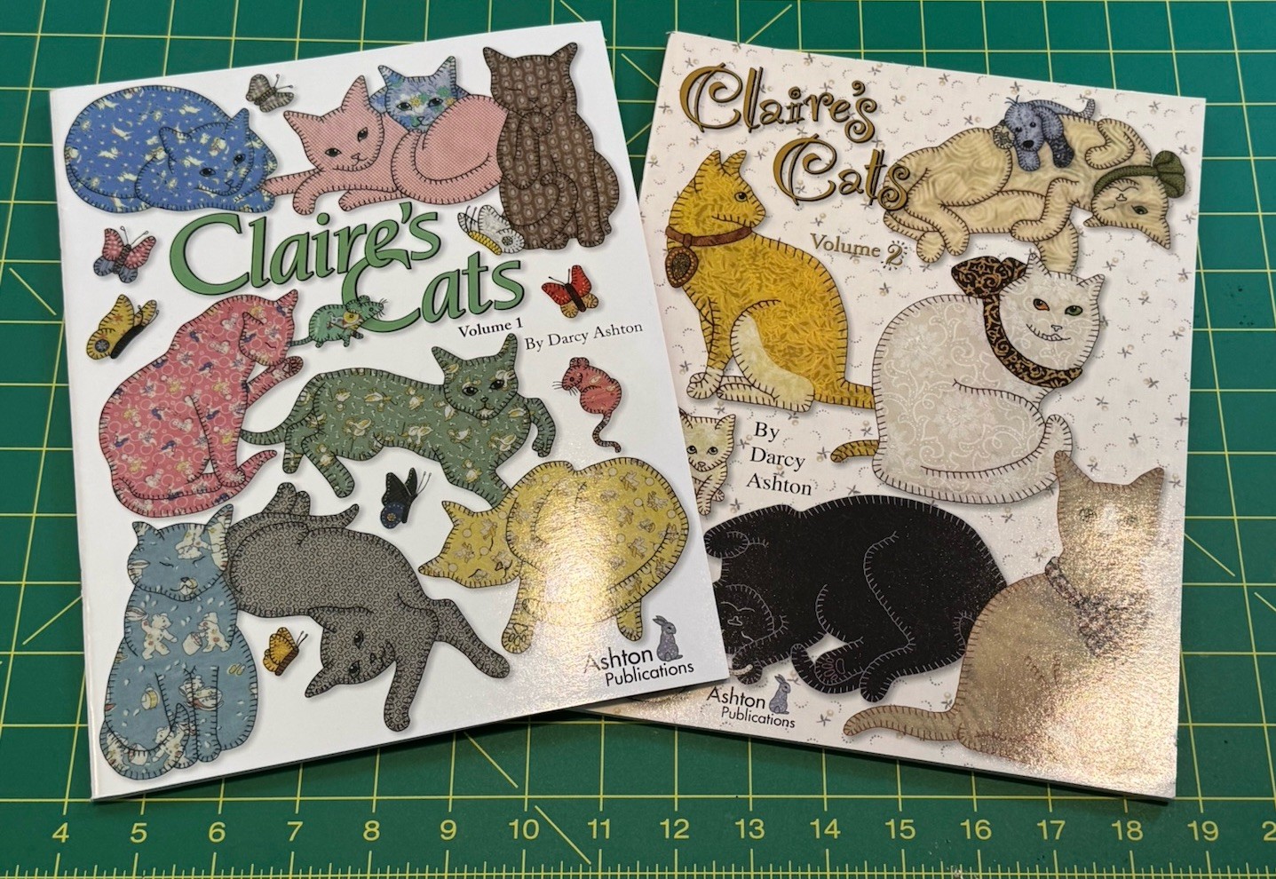 Claire's Cats Volume 1 or 2 Darcy Ashton Kitty Cat Appliqué Quilt Patterns