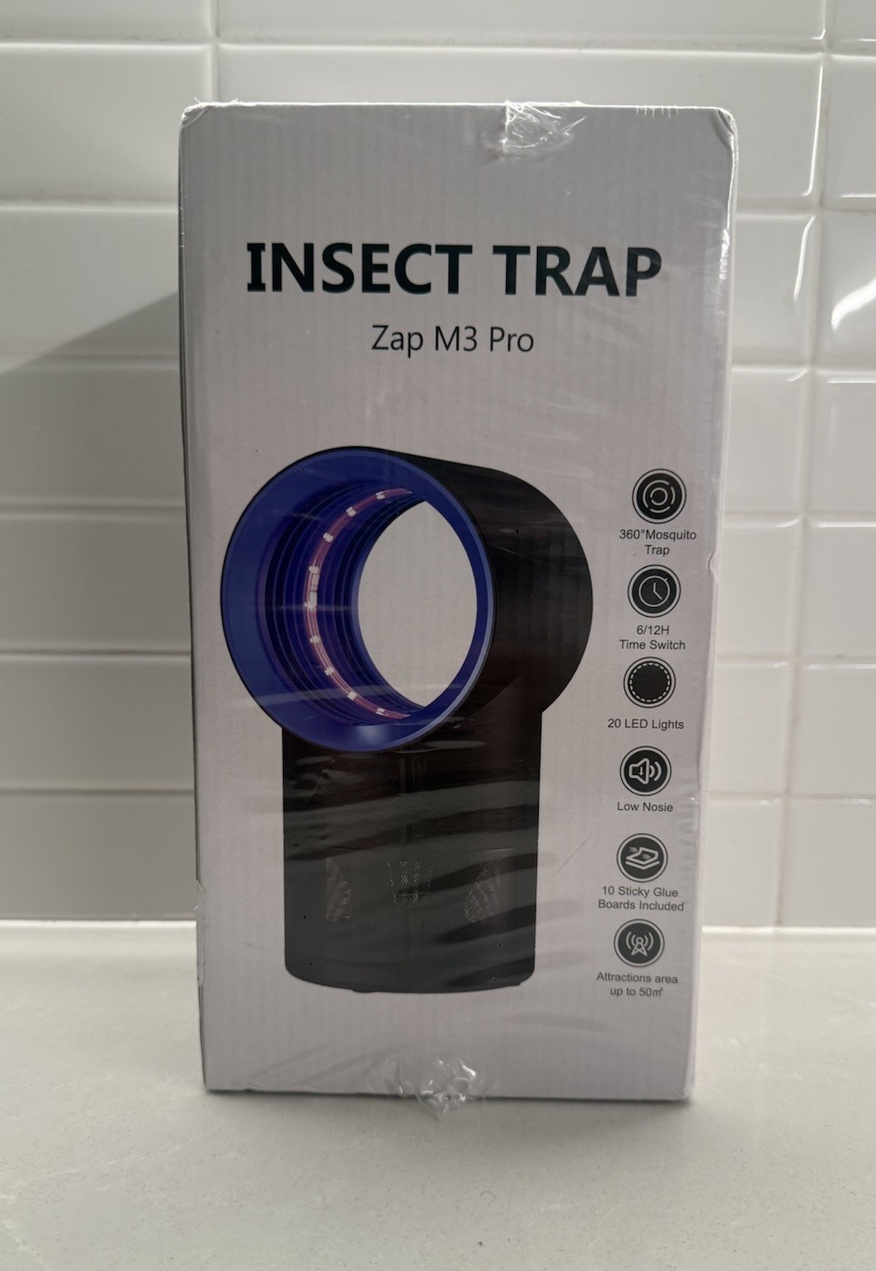 Fruit Fly Trap for Indoors Gnat Insect Trap with Timer 10 Refills Blue
