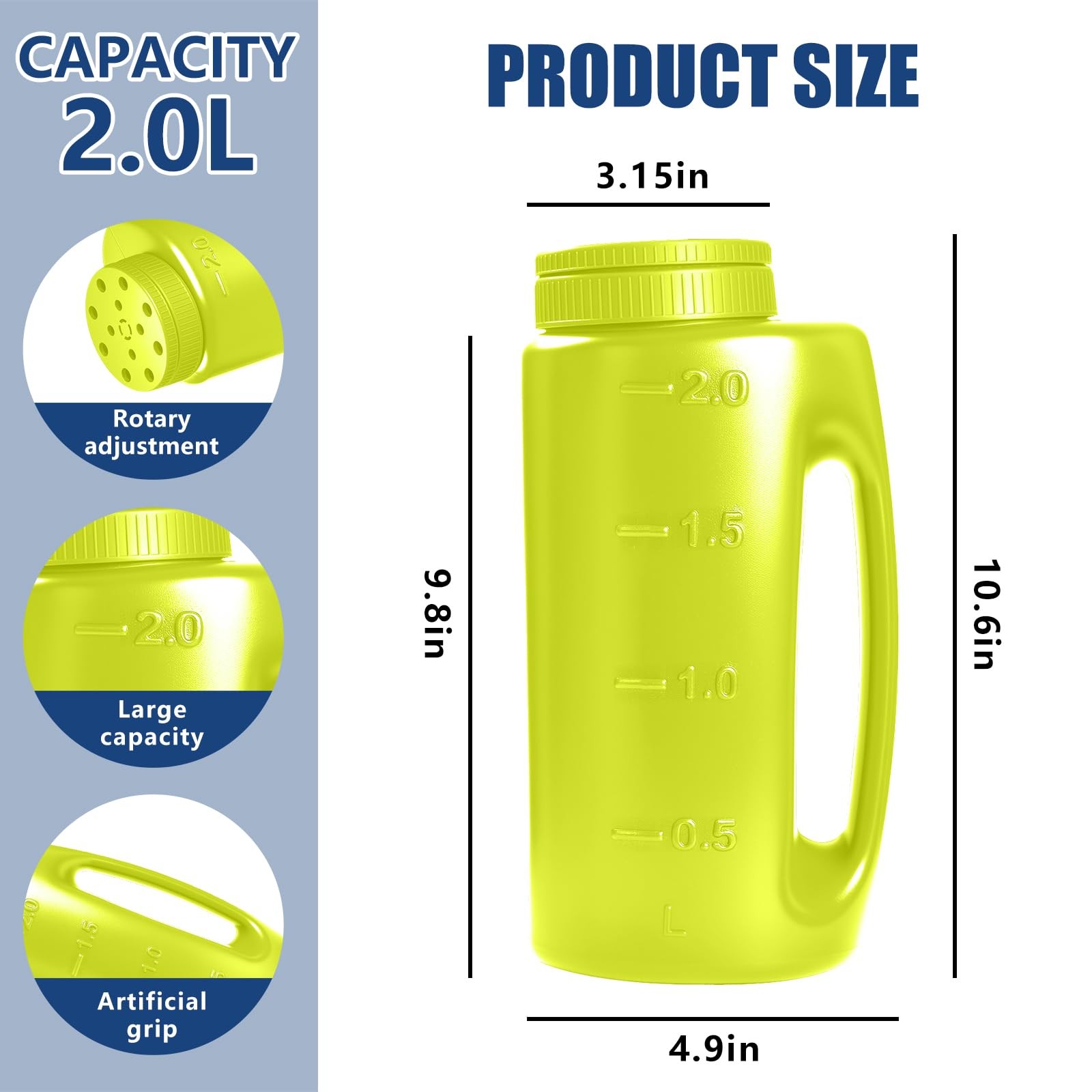 Adjustable Handheld Shaker – Hand Spreader - Capacity Multi-Purpose Spreader ...