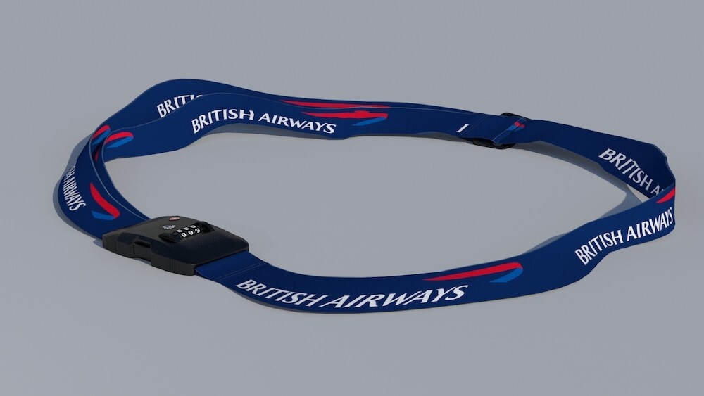 New! LUG-BA Luggage strap with TSA lock "British Airways" design by Strap, Inc
