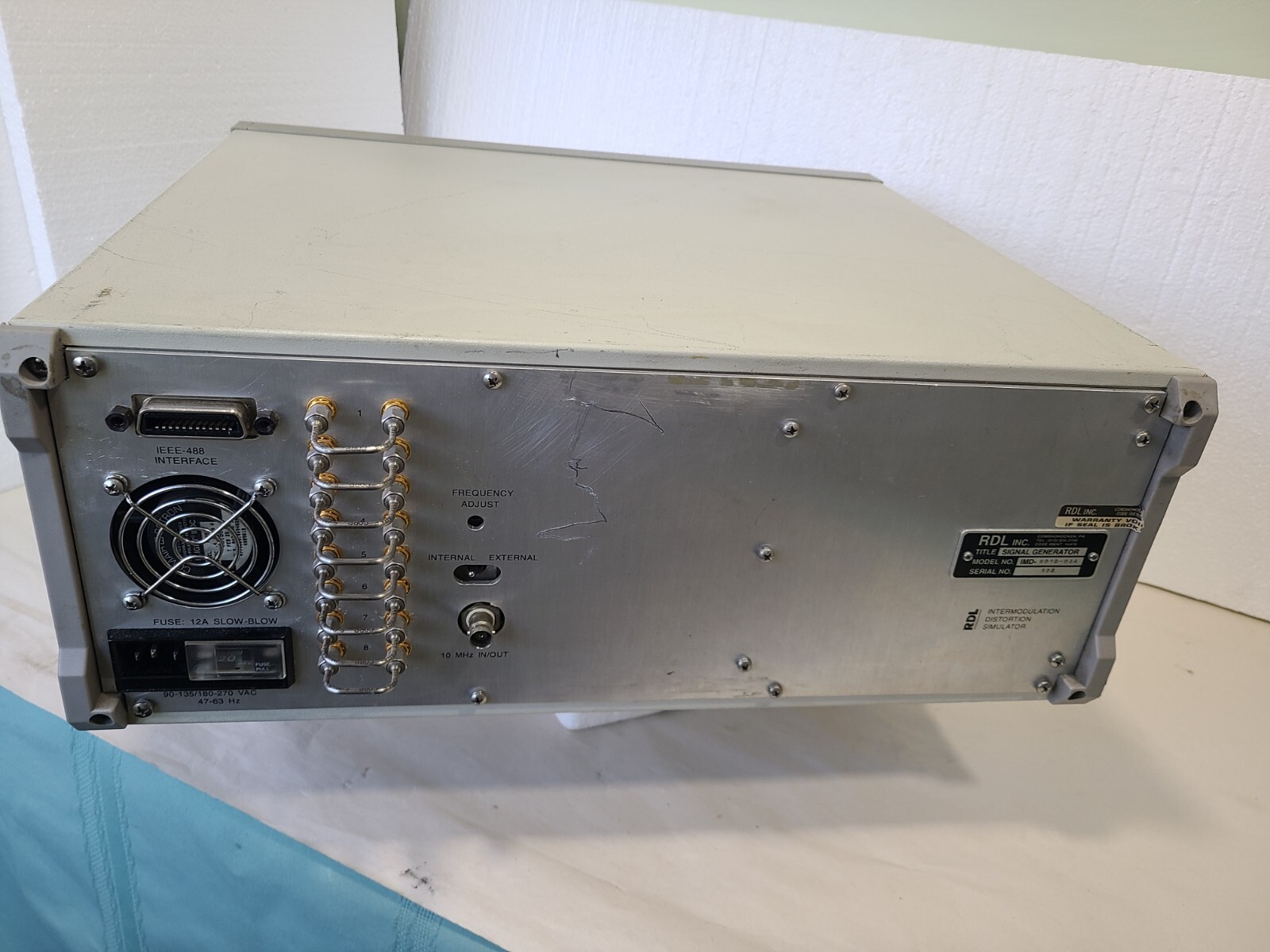 RDL IMD801D-03A Intermodulation Distortion Simulator, Powers ON, AS IS For Parts