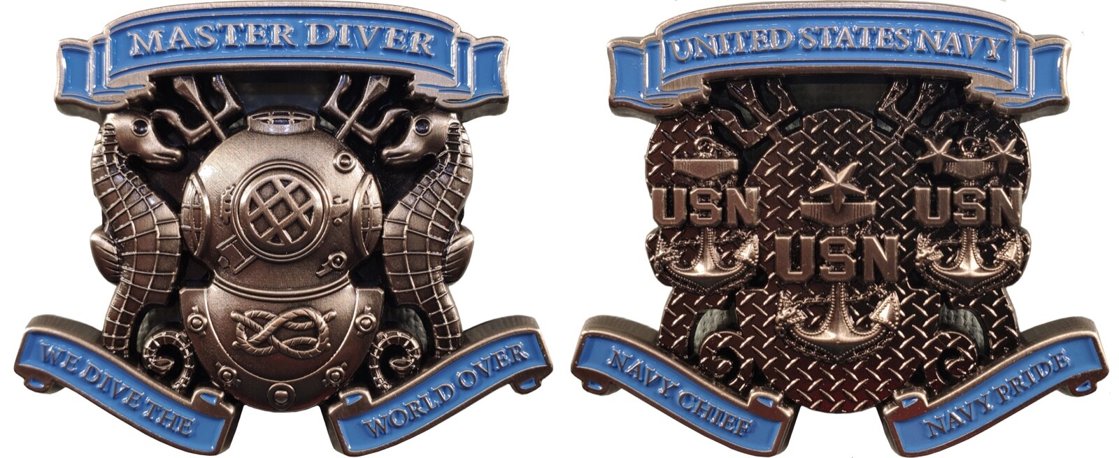 US Navy Master Diver CPO Commemorative Challenge Coin  2" 133