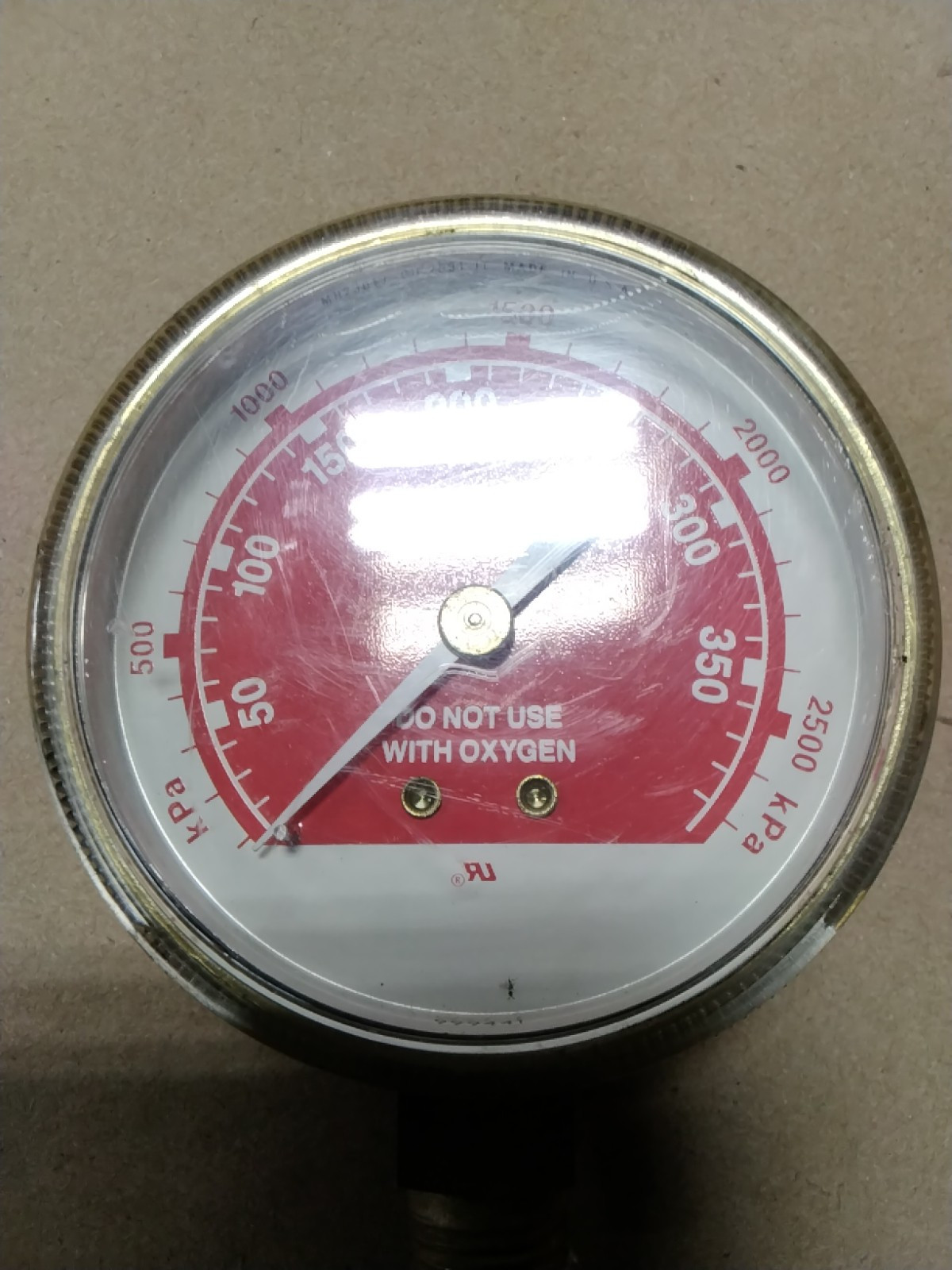 0-400psi Gauge Not For Oxygen. PSIG C18