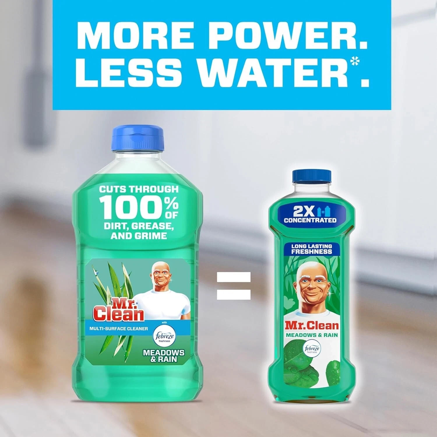 Mr. Clean 2X Concentrated Multi Surface Cleaner with Febreze Meadows & Rain Scen