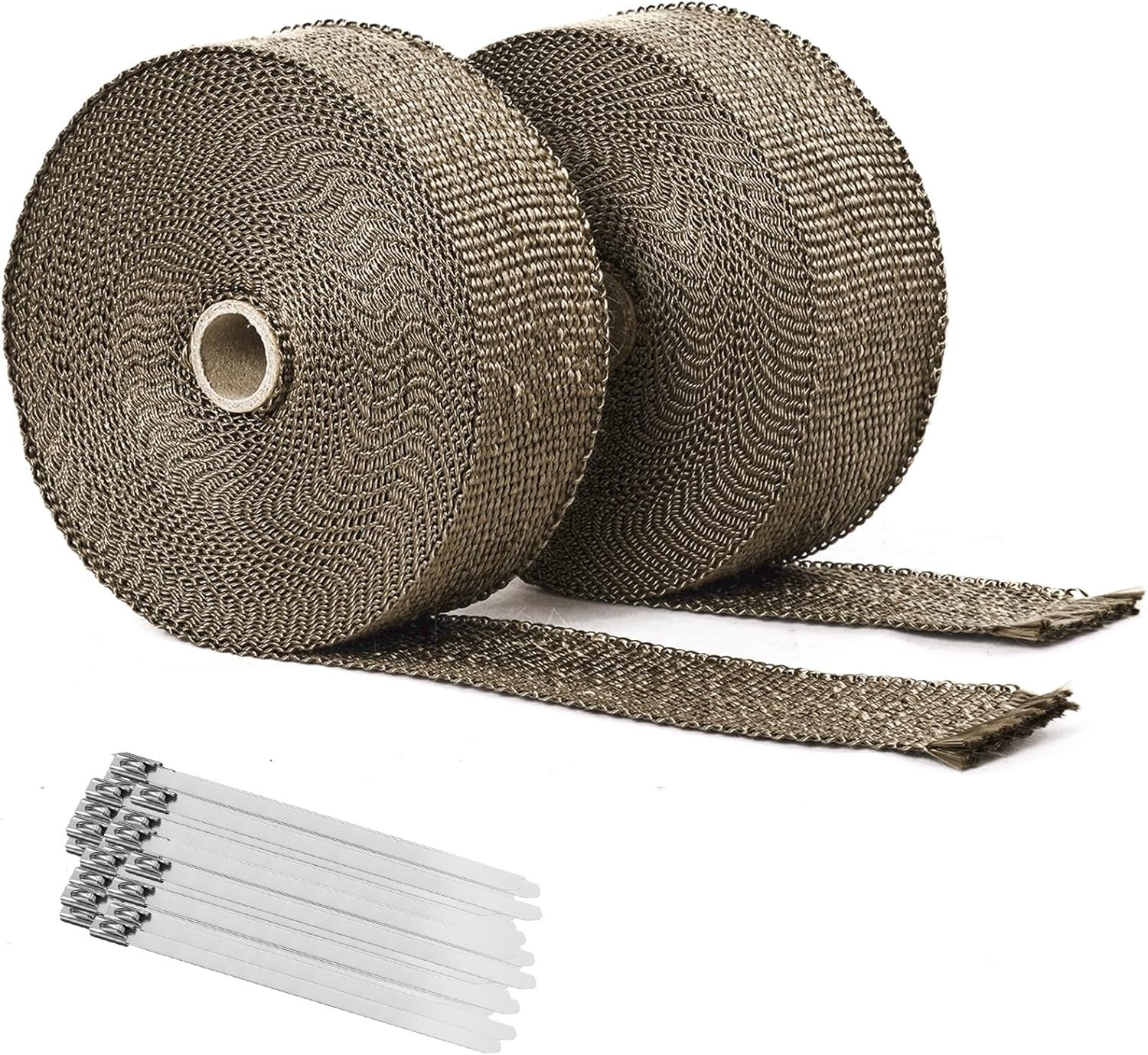 Heat Wrap Shield, 2" x 50' Fiberglass Heat Wrap for Exhaust Pipes, Header Heat