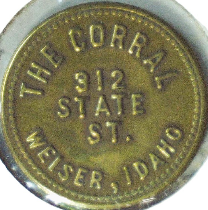 THE CORRAL - GOOD FOR 5¢ IN TRADE - WEISER, ID - TC# 41180 $ - EC 8352