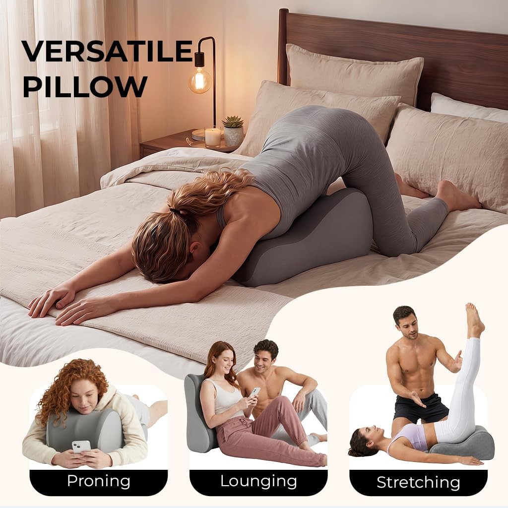 Wedge Pillow, Ergonomic Pisition Pillow for Bed and Sofa, 27° Support