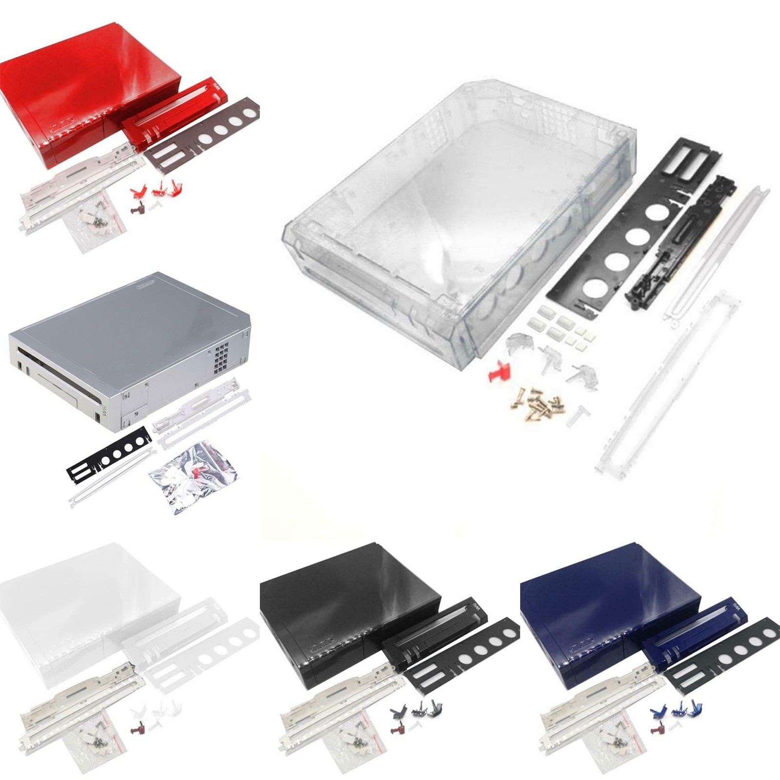 6 Colors For WII Full Shell Case Housing Replacement Parts For WII Game ConsoldT