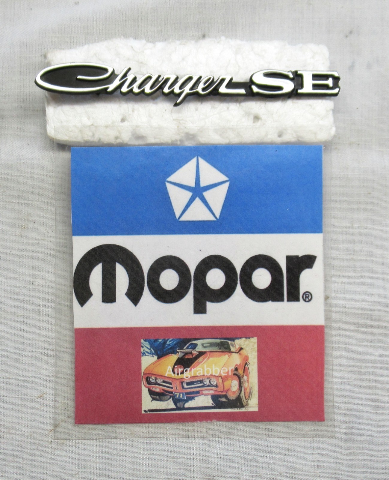 1971 1972 1973 74 Dodge Charger SE Special Edition woodgrain filler dash emblem
