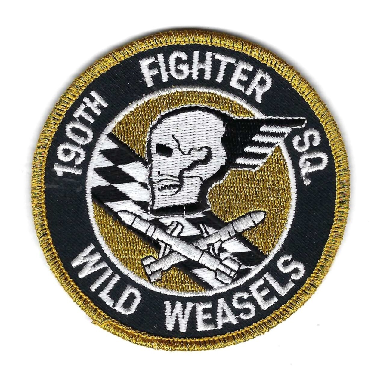 90's 190th FIGHTER SQUADRON "WILD WEASELS'  patch