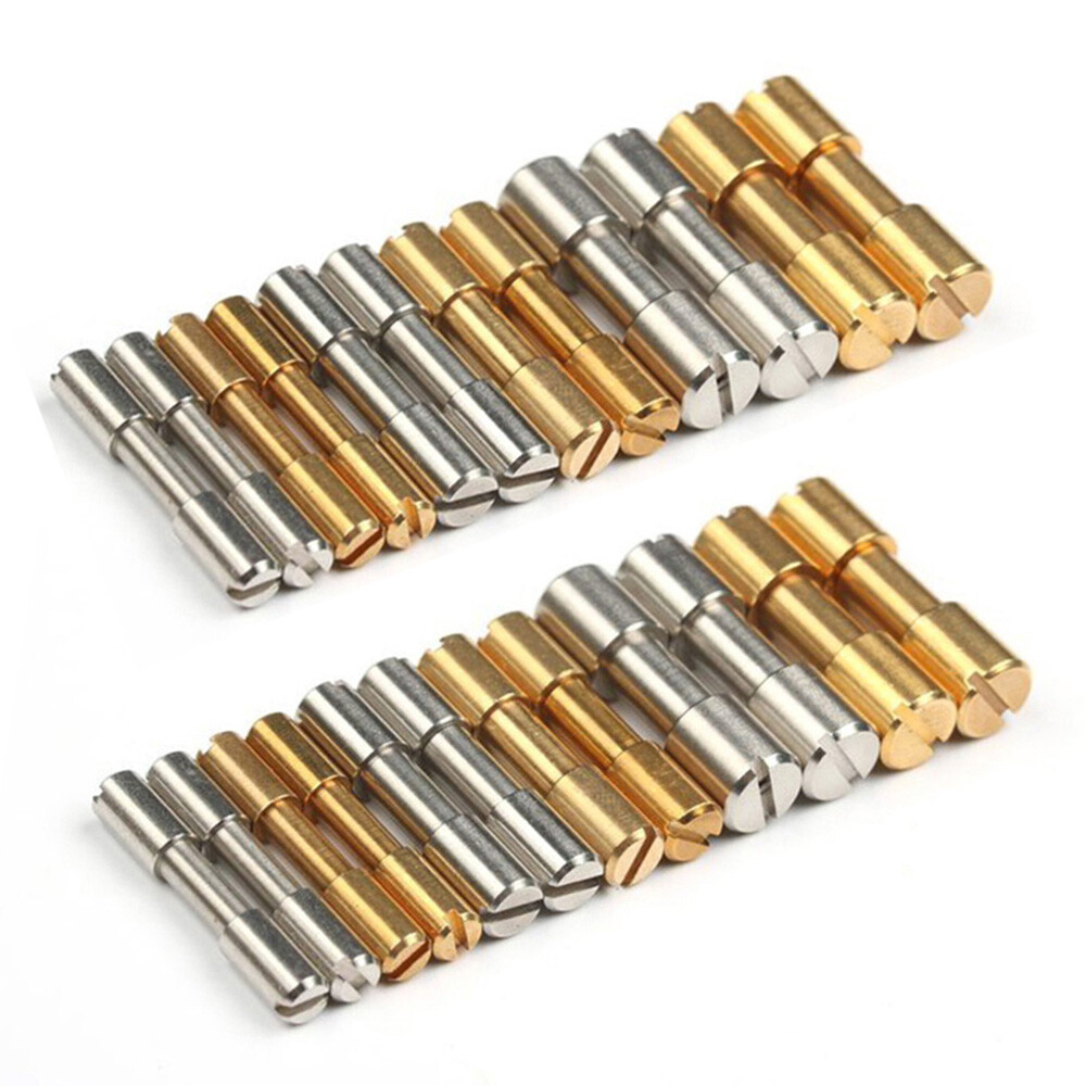 10PC EDC Stainless Steel Brass Handle Knife Fasteners Corby Shaft Screws Rivits