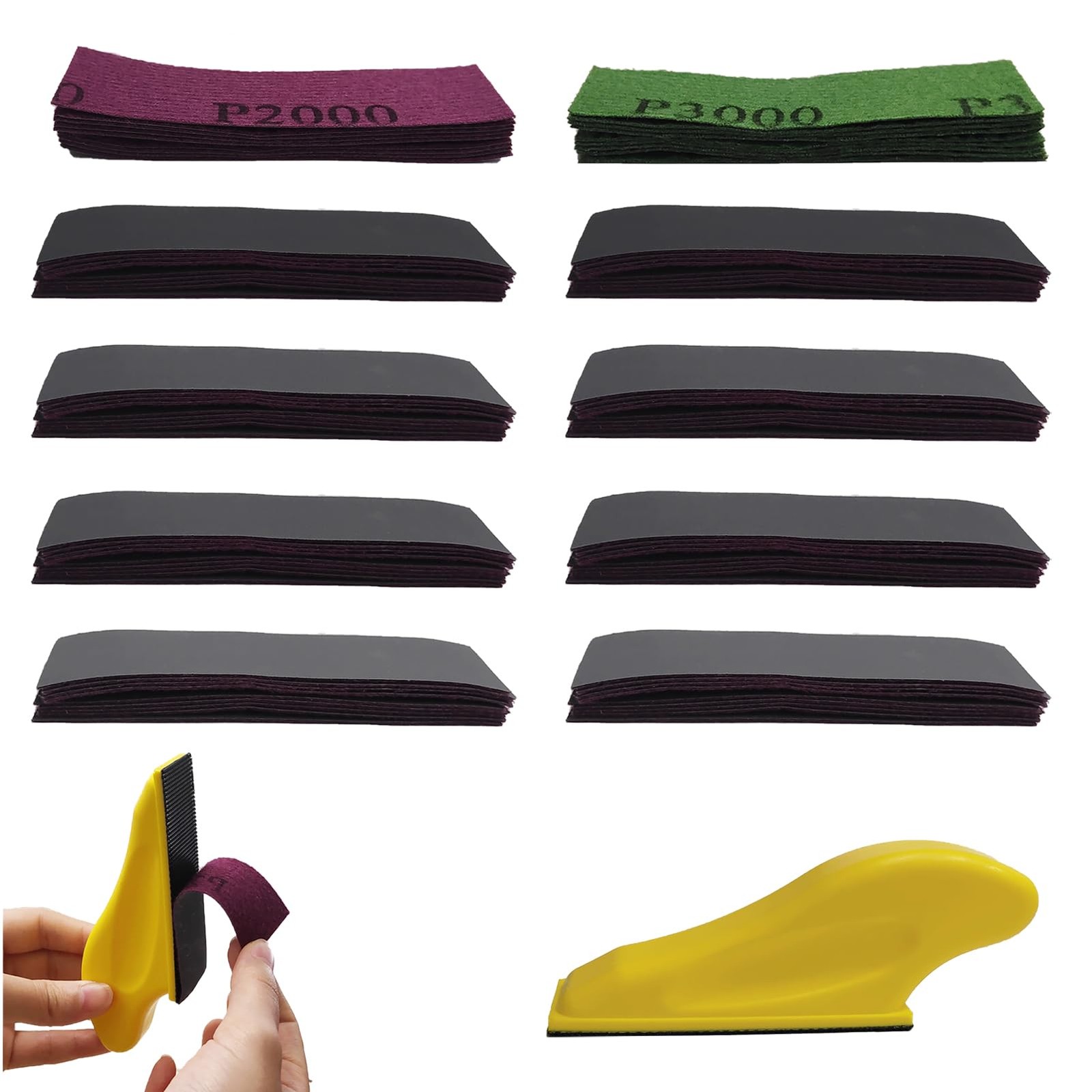 100Pcs Micro Detail Sander Paper Kit Wet Dry Sandpaper 320 400 3.5 x 1 inches