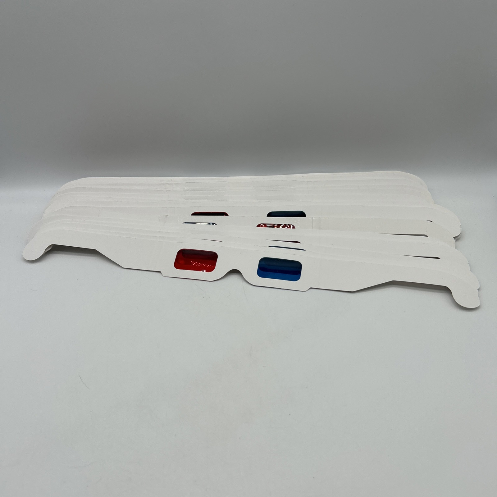 36 Pairs - Flat- 3D Glasses Red and Cyan White Frame Anaglyph Cardboard