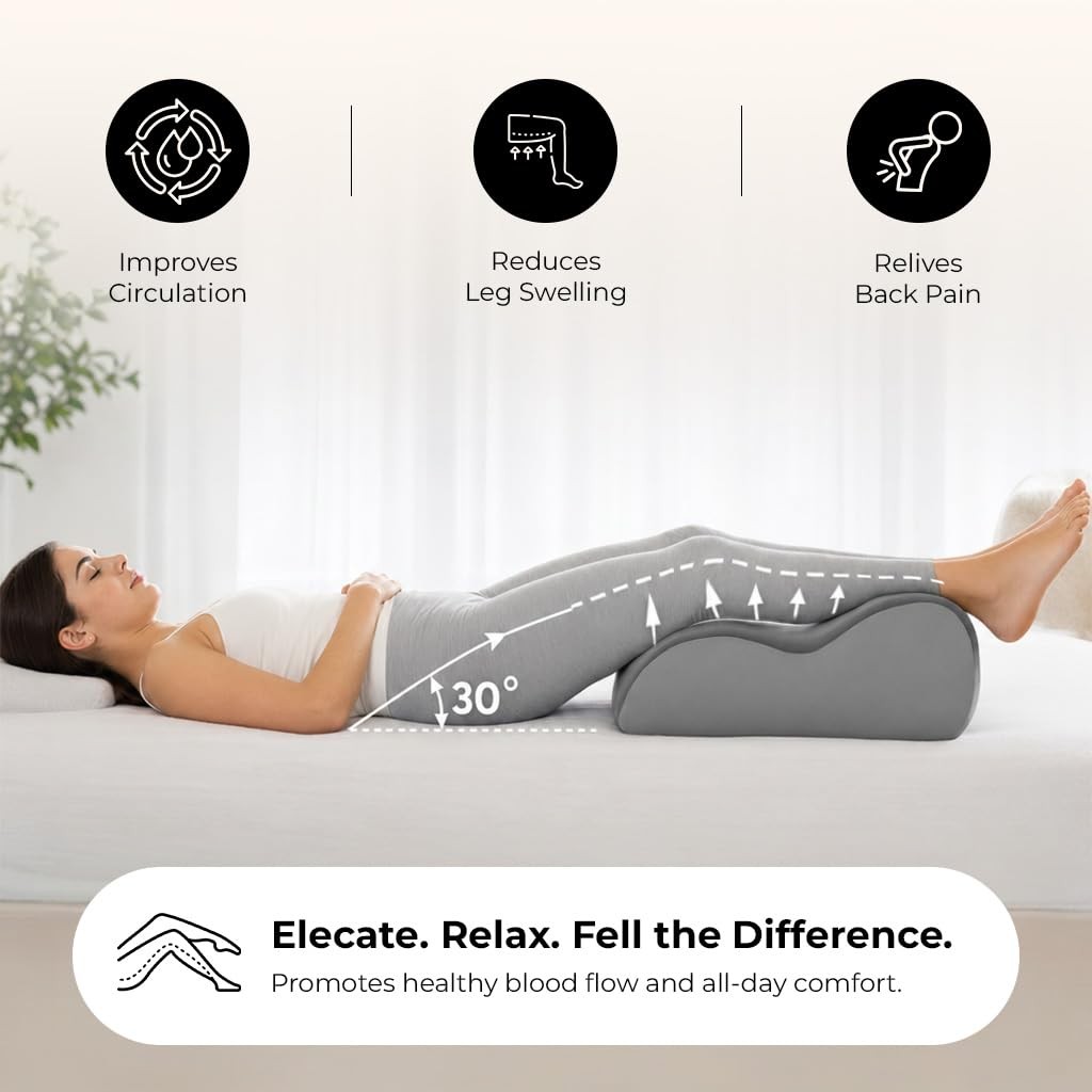 Wedge Pillow, Ergonomic Pisition Pillow for Bed and Sofa, 27° Support