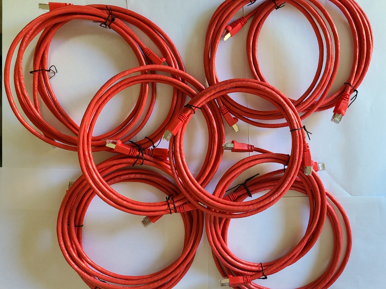Lot of 10 - Cat6 Ethernet Cable - 8ft