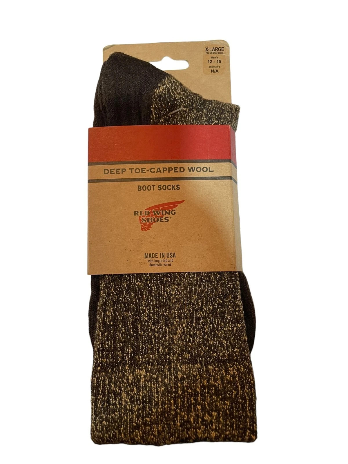 (3) Red Wing Boot Socks. Deep Toe-Capped Wool, X-Large Men's 12-15 (olive/khaki)
