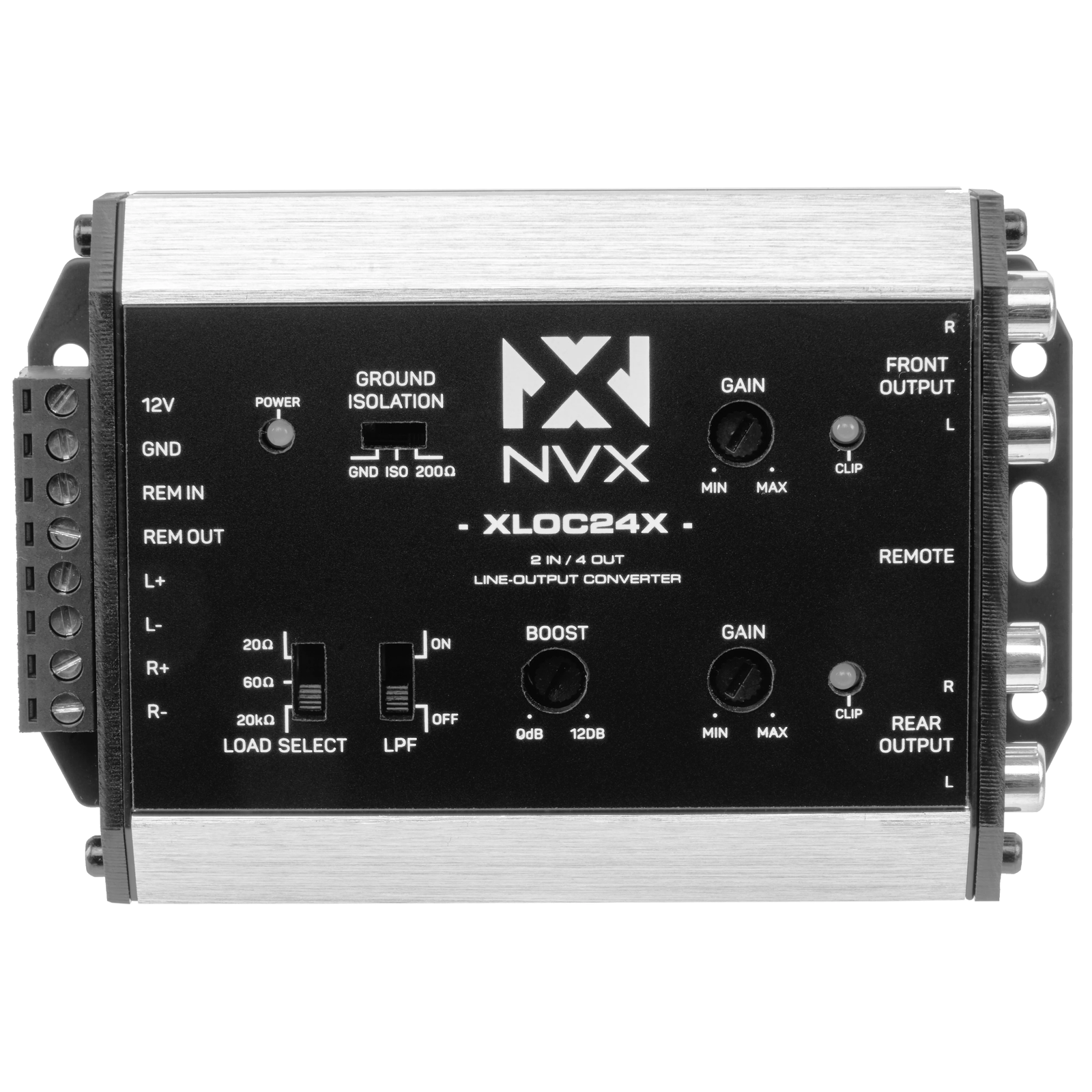 NVX XLOC24X 2 inputs / 4 outputs Line Output Converter with Remote Level Control