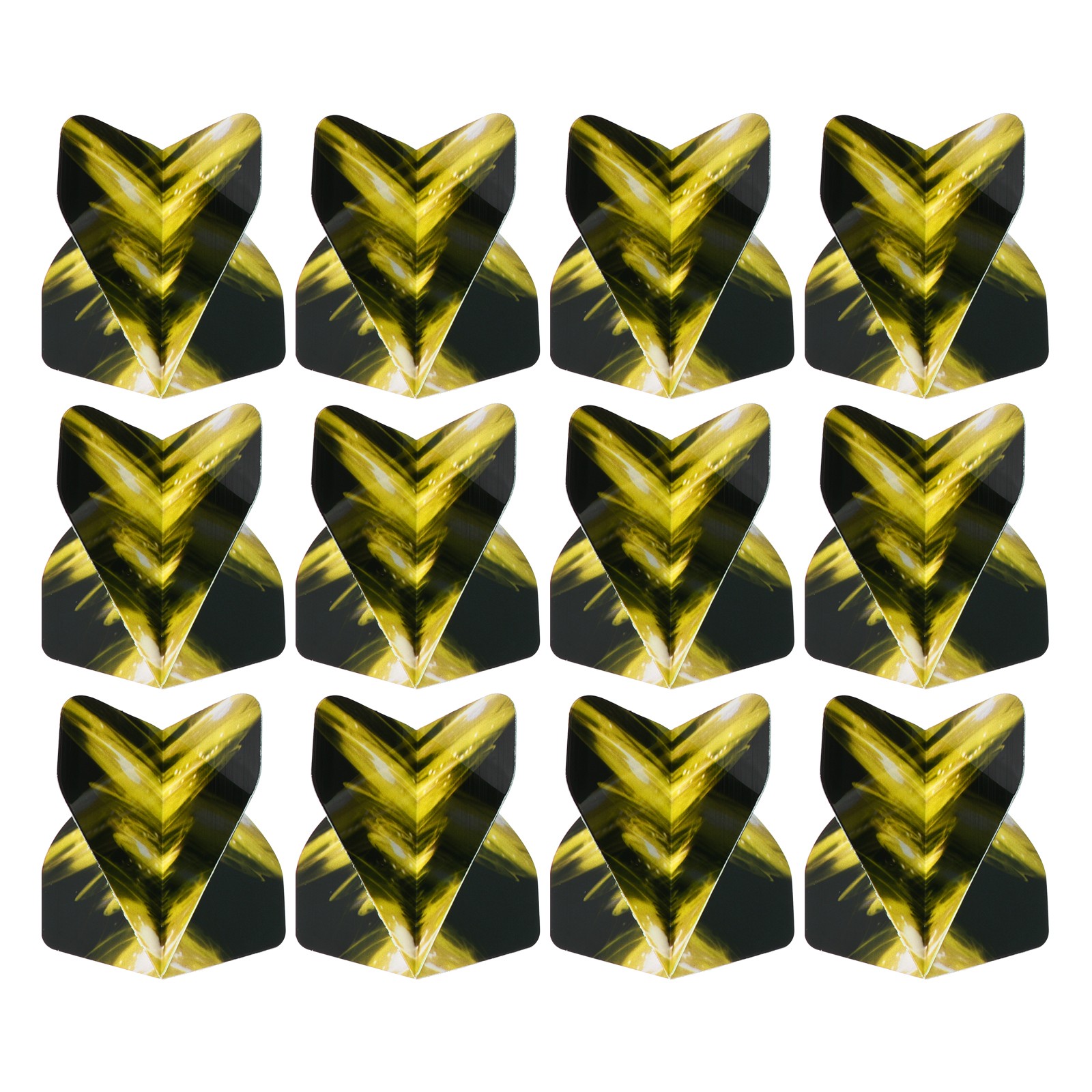 Dart Flights, 12 Pack PET Darts Accessories Black, Yellow