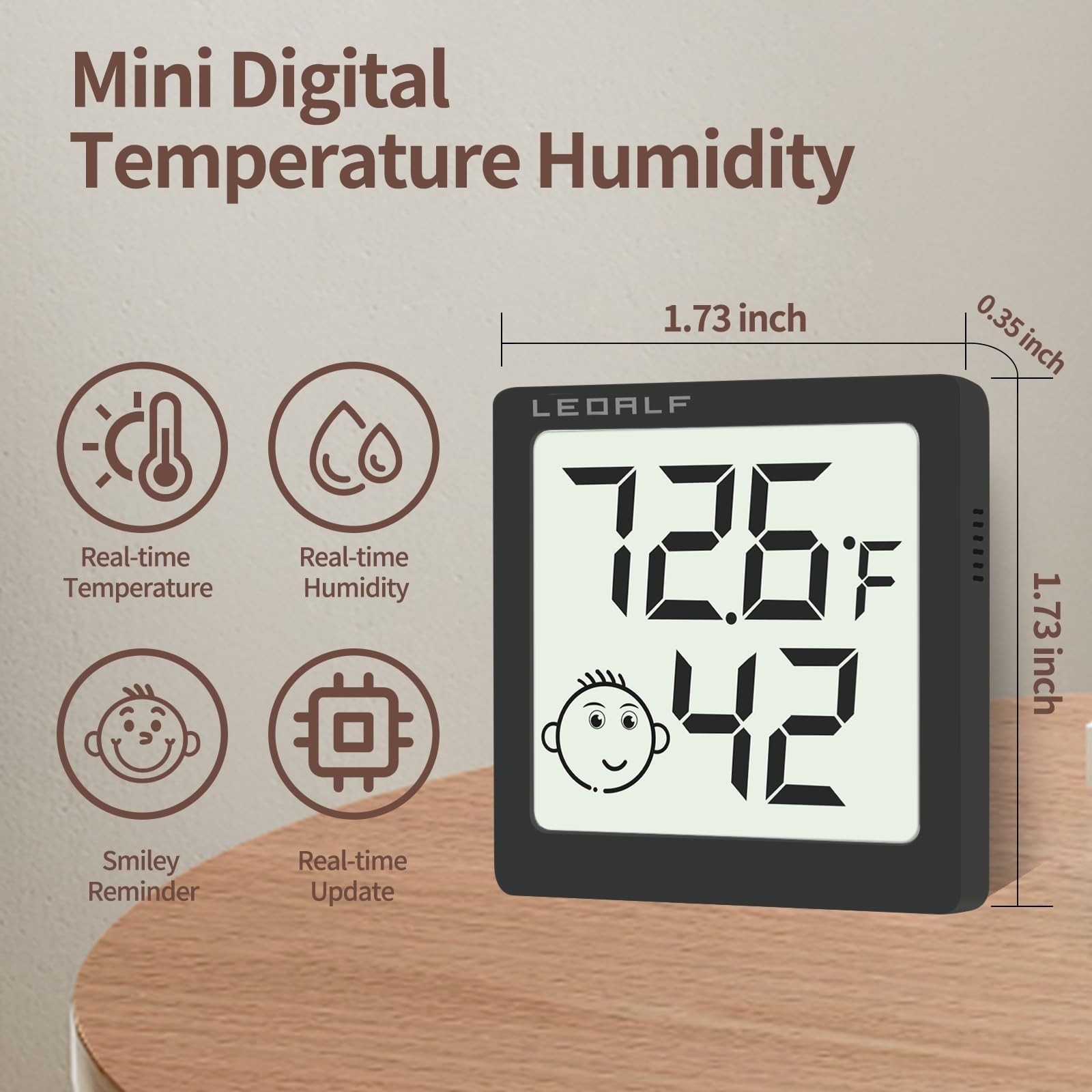 Mini Humidity Meter Hygrometer 6 Pack Room Thermometer Indoor Digital Tempera...